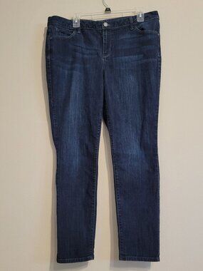 Vera Wang SIMPLY VERA Skinny leg blue JEANS size 16